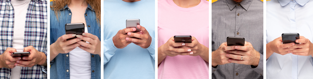 Private Copying - people with phones